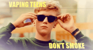 Vaping not linked to smoking in teenagers