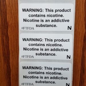 WARNING: This product contains nicotine stickers - Strip of 5